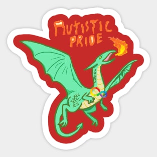 Autistic Pride Dragon Sticker